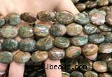 COP1652 15.5 inches 12*16mm oval green opal gemstone beads