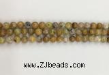 COP1671 15.5 inches 8mm round yellow opal gemstone beads