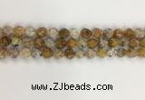 COP1675 15.5 inches 6mm faceted nuggets yellow opal gemstone beads