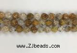 COP1678 15.5 inches 12mm faceted nuggets yellow opal gemstone beads