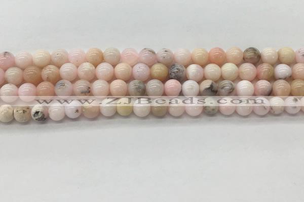 COP1702 15.5 inches 6mm round natural pink opal gemstone beads