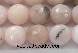 COP1712 15.5 inches 8mm faceted round natural pink opal beads