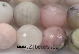 COP1713 15.5 inches 10mm faceted round natural pink opal beads