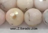 COP1715 15.5 inches 14mm faceted round natural pink opal beads