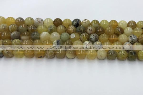 COP1736 15.5 inches 8mm round yellow opal beads wholesale