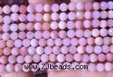 COP1741 15.5 inches 5mm - 5.5mm faceted round natural pink opal beads