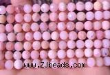 COP1742 15.5 inches 6mm faceted round natural pink opal beads