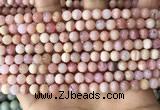 COP1748 15.5 inches 6mm round natural pink opal beads wholesale