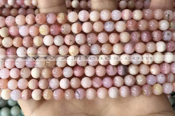 COP1748 15.5 inches 6mm round natural pink opal beads wholesale