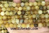 COP1760 15.5 inches 8mm round yellow opal beads wholesale