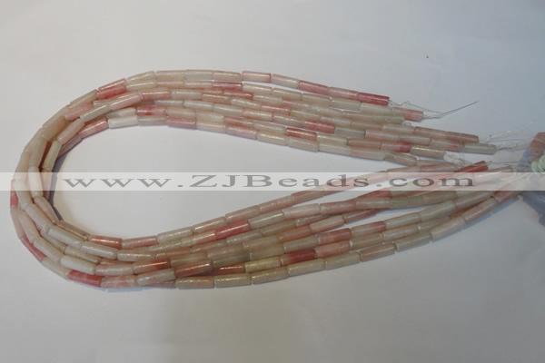 COP178 15.5 inches 4*13mm tube pink opal gemstone beads wholesale