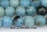 COP1790 15.5 inches 6mm round blue opal gemstone beads