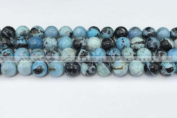 COP1793 15.5 inches 12mm round blue opal gemstone beads