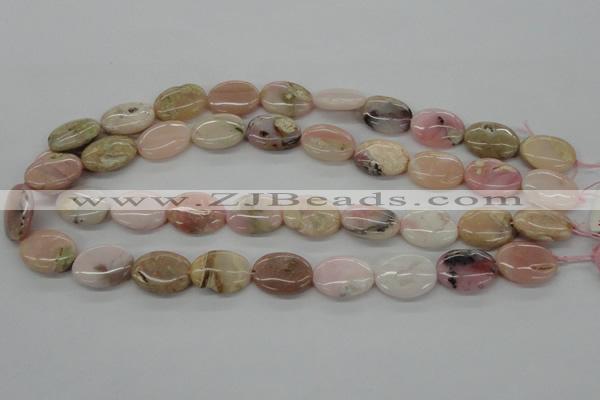 COP26 15*20mm oval natural pink opal gemstone beads Wholesale