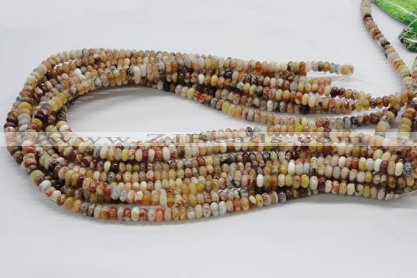 COP302 15.5 inches 3*6mm rondelle brandy opal gemstone beads wholesale