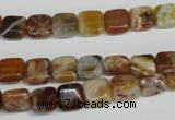 COP320 15.5 inches 8*8mm square brandy opal gemstone beads wholesale