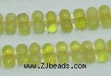 COP354 15.5 inches 6*12mm bone shape yellow opal gemstone beads