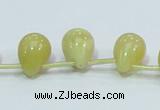 COP357 15.5 inches 13*18mm teardrop yellow opal gemstone beads