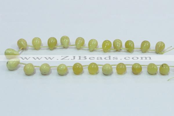 COP357 15.5 inches 13*18mm teardrop yellow opal gemstone beads