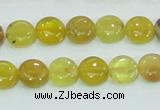 COP359 15.5 inches 10mm coin yellow opal gemstone beads wholesale