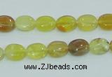 COP360 15.5 inches 8*10mm oval yellow opal gemstone beads wholesale