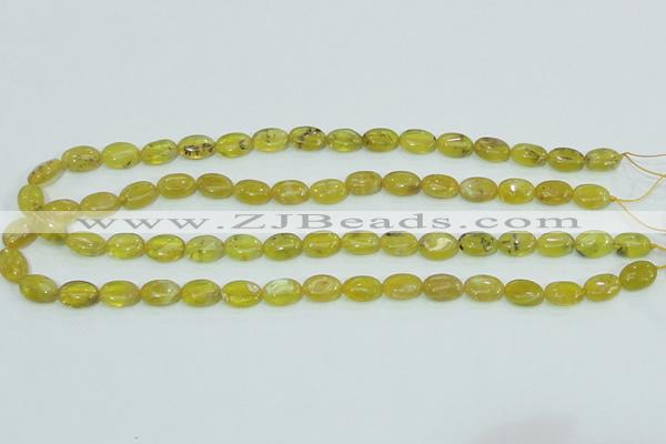 COP361 15.5 inches 9*12mm oval yellow opal gemstone beads wholesale