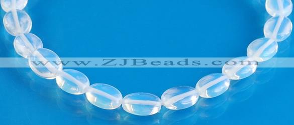 COP37 10*13mm flat oval translucent opal stone beads Wholesale