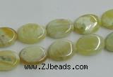 COP376 15.5 inches 10*14mm oval yellow opal gemstone beads wholesale