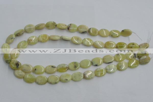 COP377 15.5 inches 12*16mm oval yellow opal gemstone beads wholesale