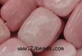 COP428 15.5 inches 20*30mm rectangle Chinese pink opal gemstone beads