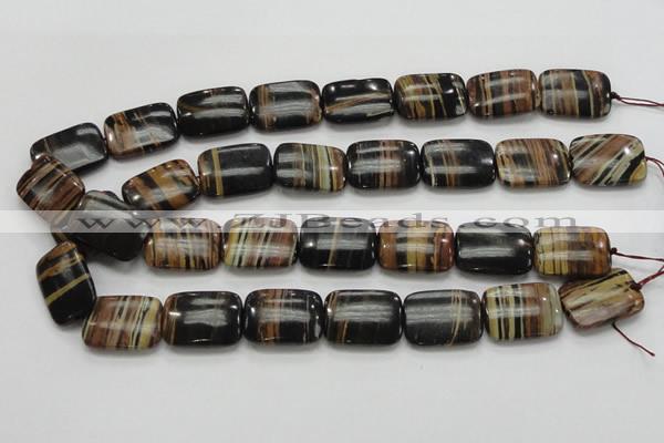 COP433 15.5 inches 18*25mm rectangle natural brown opal gemstone beads