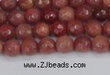 COP441 15.5 inches 4mm faceted round African blood jasper beads