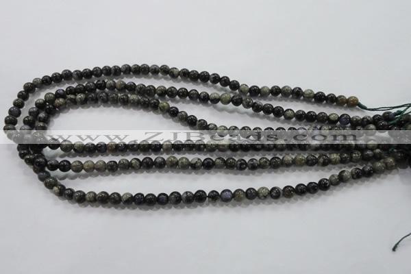 COP452 15.5 inches 6mm round natural grey opal gemstone beads