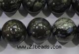 COP458 15.5 inches 18mm round natural grey opal gemstone beads