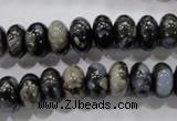 COP471 15.5 inches 8*12mm rondelle natural grey opal gemstone beads