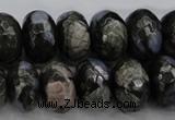 COP499 15.5 inches 8*12mm faceted rondelle natural grey opal beads