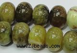 COP552 15.5 inches 15*20mm rondelle yellow & green natural opal beads