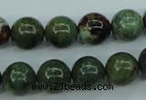 COP654 15.5 inches 12mm round green opal gemstone beads wholesale