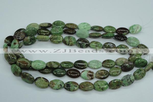 COP678 15.5 inches 13*18mm oval green opal gemstone beads