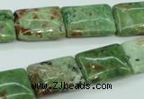 COP688 15.5 inches 13*18mm rectangle green opal gemstone beads