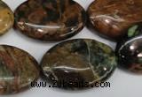 COP759 15.5 inches 20*30mm oval green opal gemstone beads