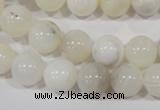 COP903 15.5 inches 12mm round natural white opal gemstone beads