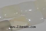 COP915 15.5 inches 15*20mm rectangle natural white opal gemstone beads