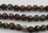 COP961 15.5 inches 6mm faceted round green opal gemstone beads