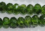 COQ102 15.5 inches 10*14mm faceted rondelle dyed olive quartz beads