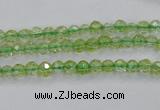 COQ11 16 inches 6mm faceted round dyed olive quartz beads wholesale