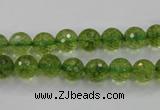 COQ14 16 inches 10mm faceted round dyed olive quartz beads wholesale