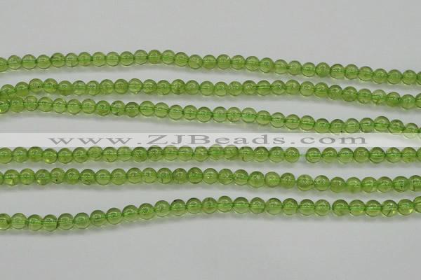 COQ202 15.5 inches 4mm - 5mm round natural olive quartz beads