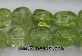 COQ23 16 inches 12*14mm nugget dyed olive quartz beads wholesale