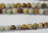 COS151 15.5 inches 6mm faceted round ocean stone beads wholesale